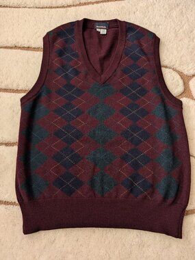 Vintage Mark Shale 100% Wool Vest- Small